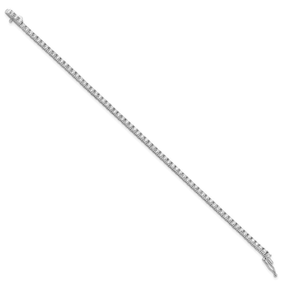 Sterling Shimmer Sterling Silver Rhodium-plated CZ 70 Stone Bracelet