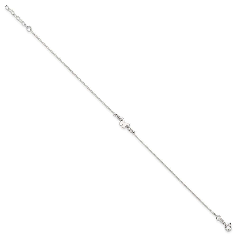 Sterling Silver Butterfly Plus Extender - Total Anklet