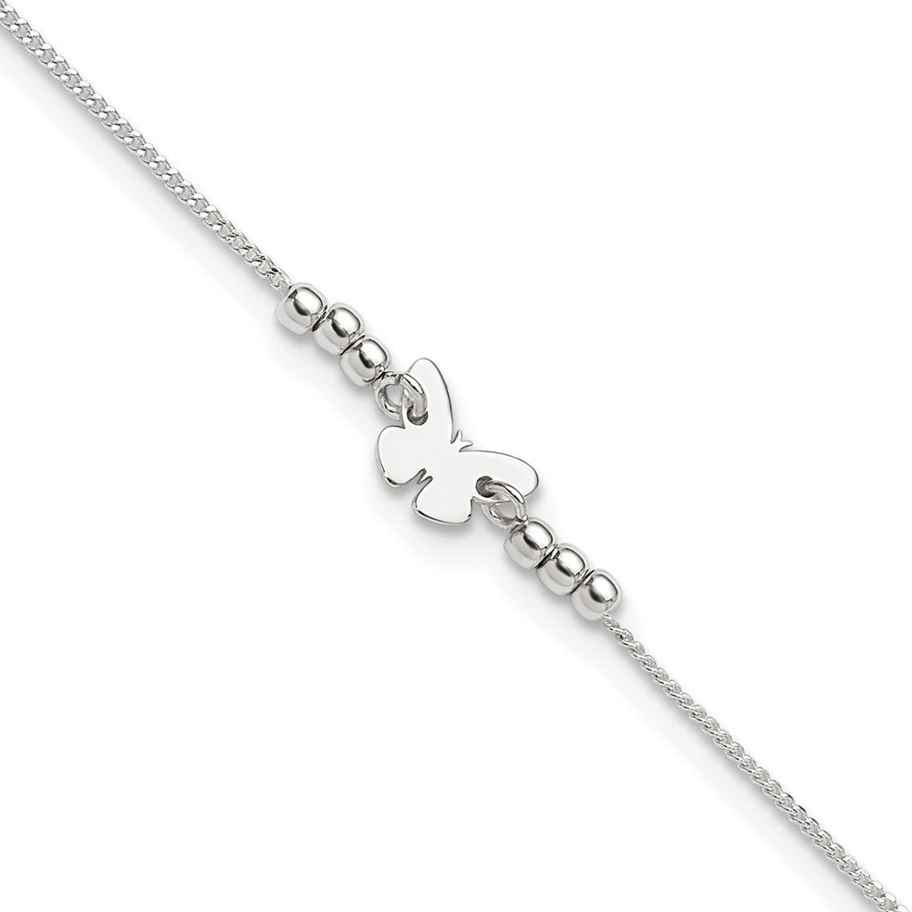 Sterling Silver Butterfly Plus Extender - Total Anklet