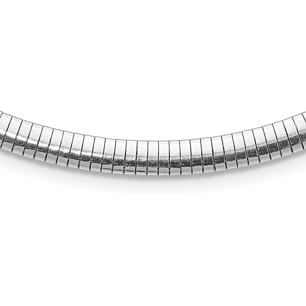 Sterling Silver Rhodium-plated Polished Cubetto with Extension Necklace