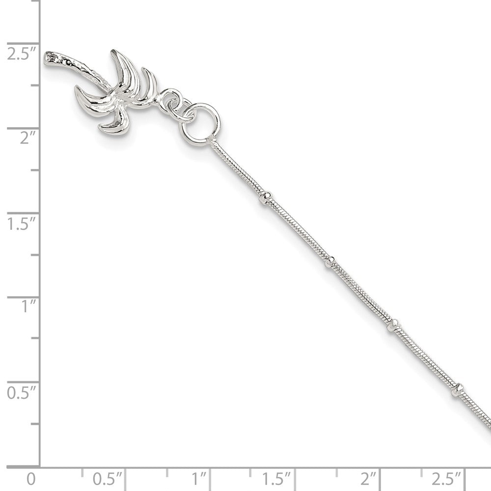 Sterling Silver Palm Tree Anklet