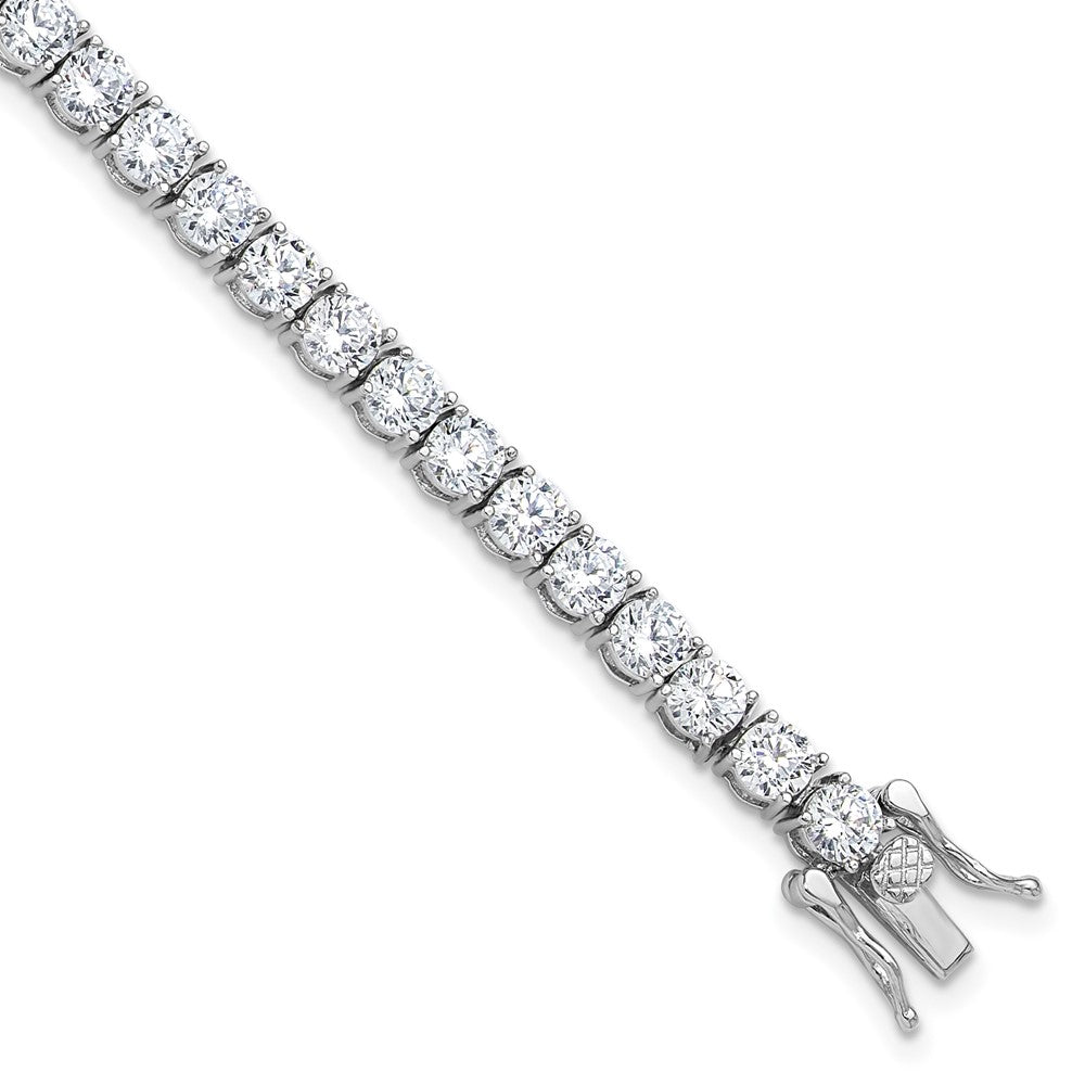 Sterling Silver Rhodium-plated CZ Tennis Bracelet