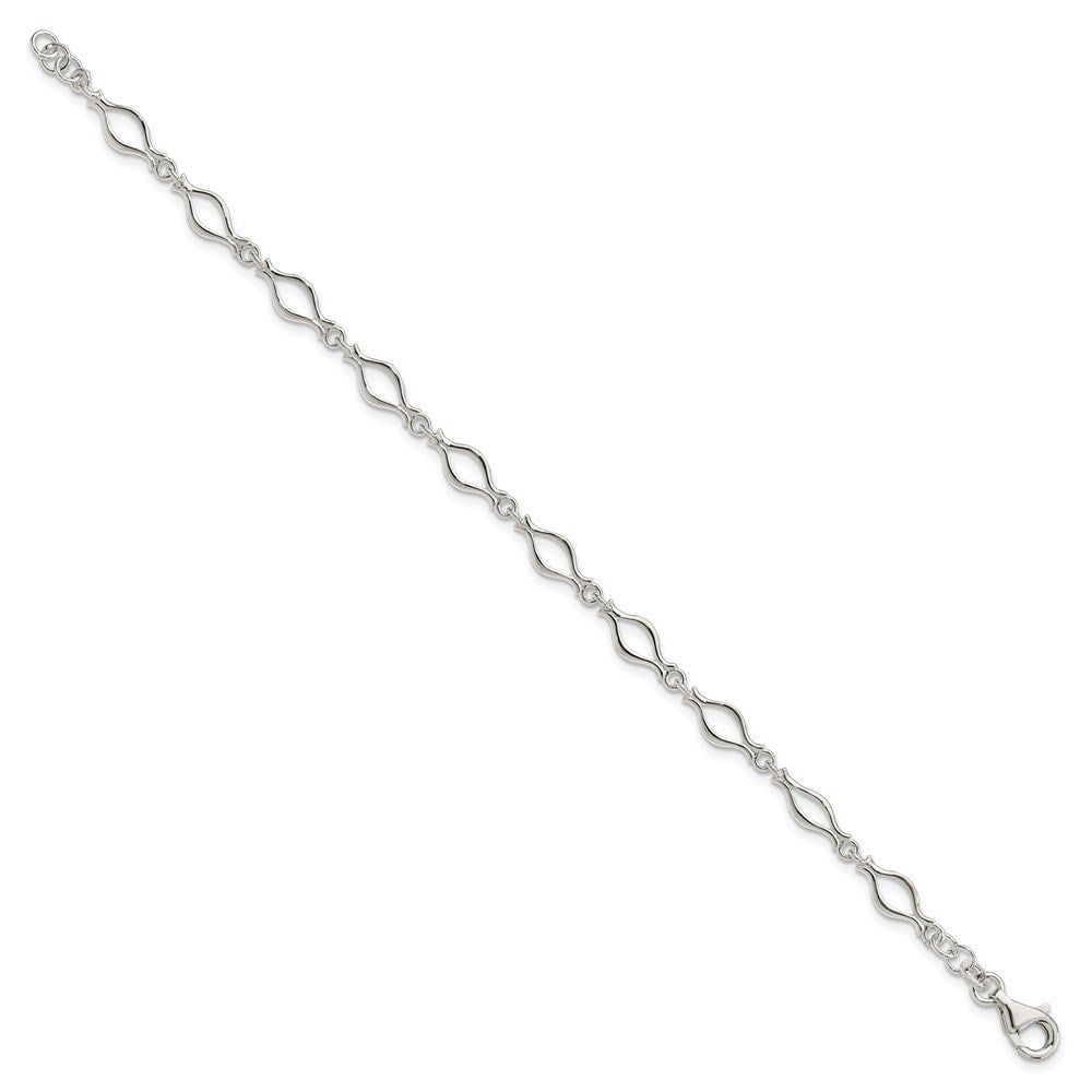 Sterling Silver Fancy Link Bracelet