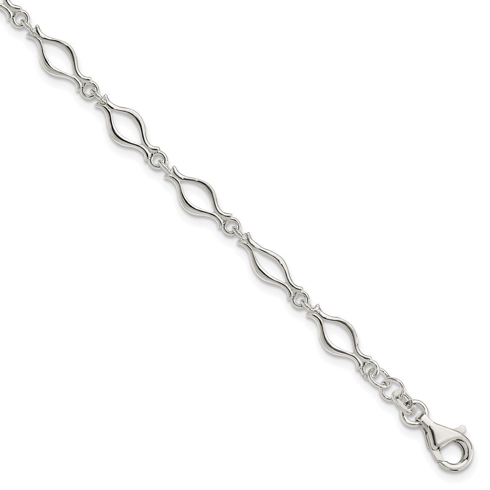 Sterling Silver Fancy Link Bracelet