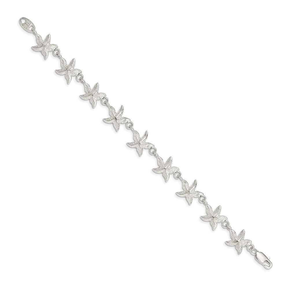 Sterling Silver Polished Starfish Bracelet