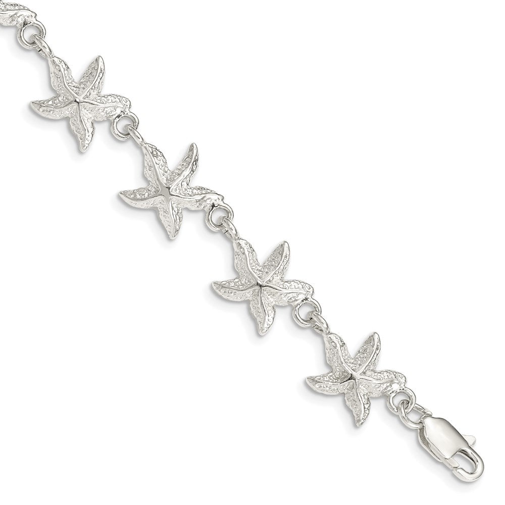 Sterling Silver Polished Starfish Bracelet