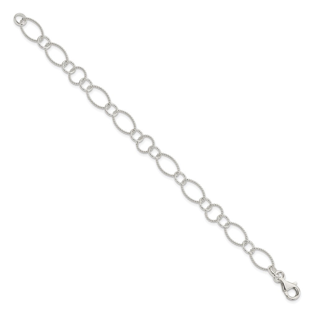 Sterling Silver Fancy Link Bracelet