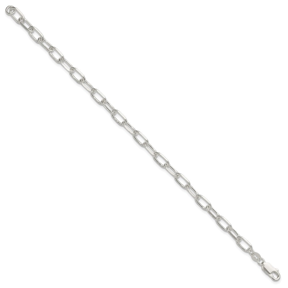 Sterling Silver Polished Paperclip Link Bracelet