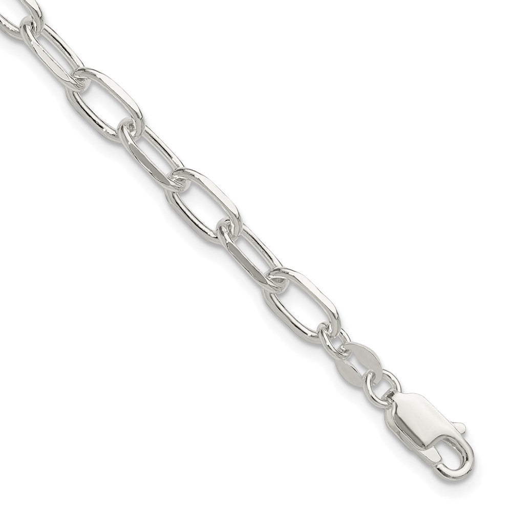 Sterling Silver Polished Paperclip Link Bracelet