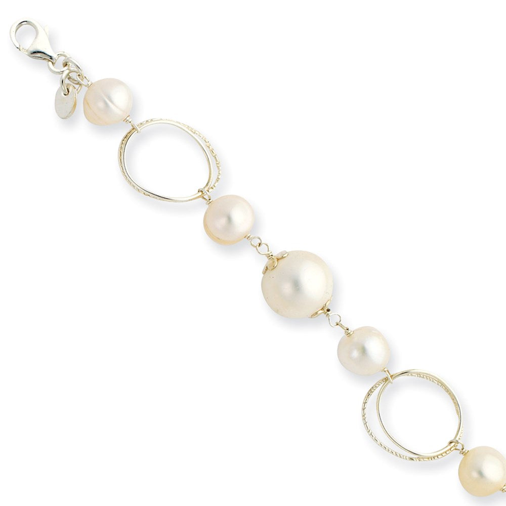 Sterling Silver FW Cultured Pearl Bracelet