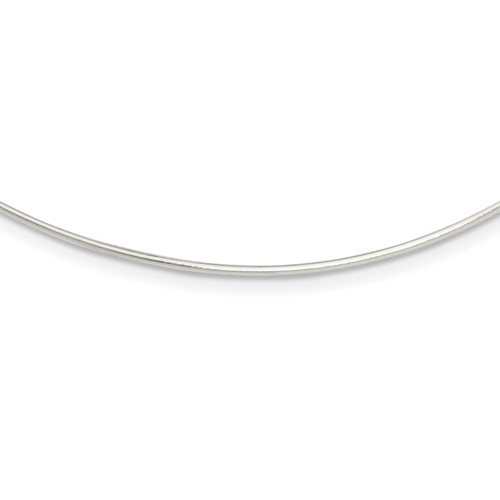 Sterling Silver Solid Polished Neck Wire Necklace