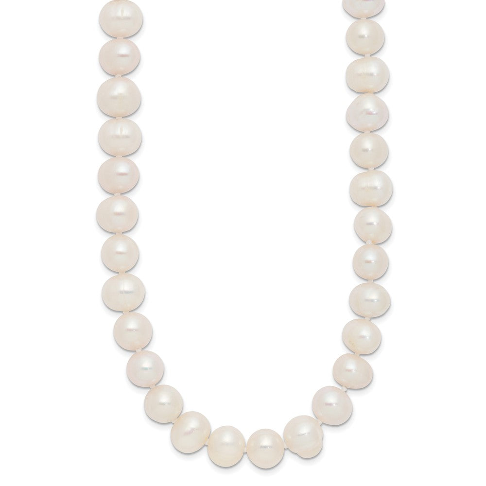 9- White Semi-round Freshwater Cultured Pearl Slip-on Endless Necklace