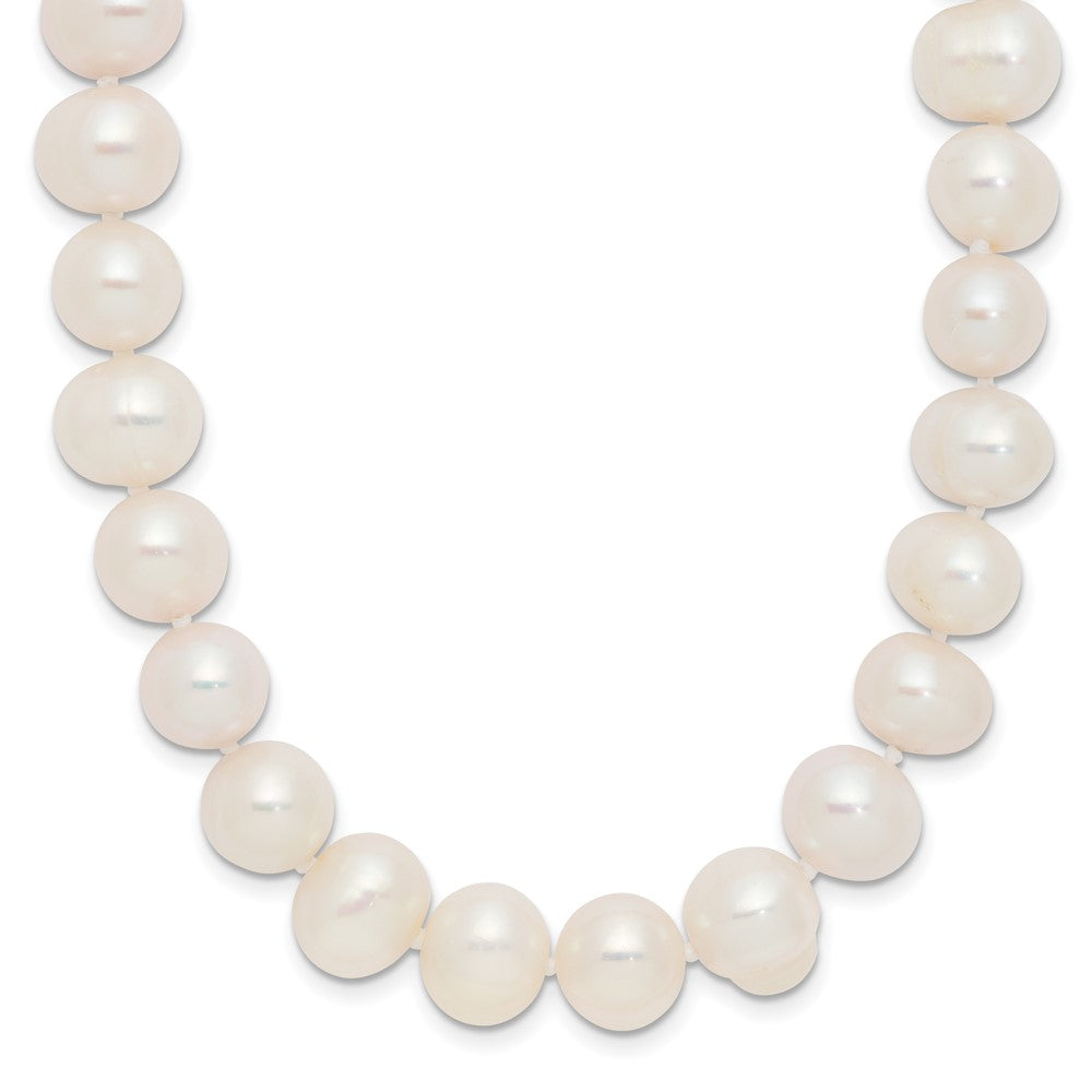 9- White Semi-round Freshwater Cultured Pearl Slip-on Endless Necklace