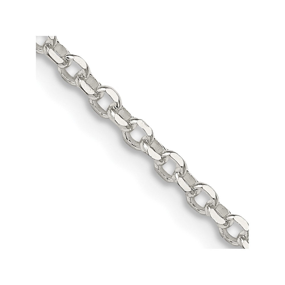 Sterling Silver Diamond-cut Rolo Cable Chain
