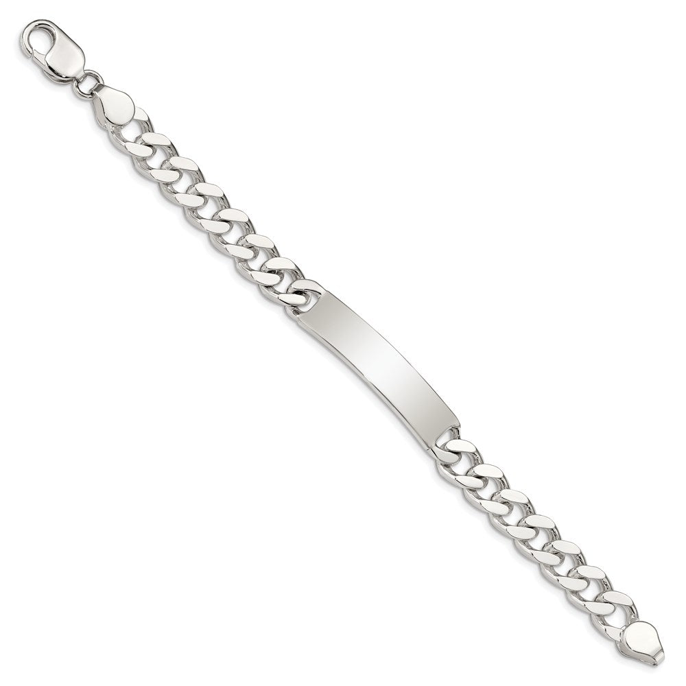 Sterling Silver Polished Engravable Curb Link 36x Plate ID Bracelet