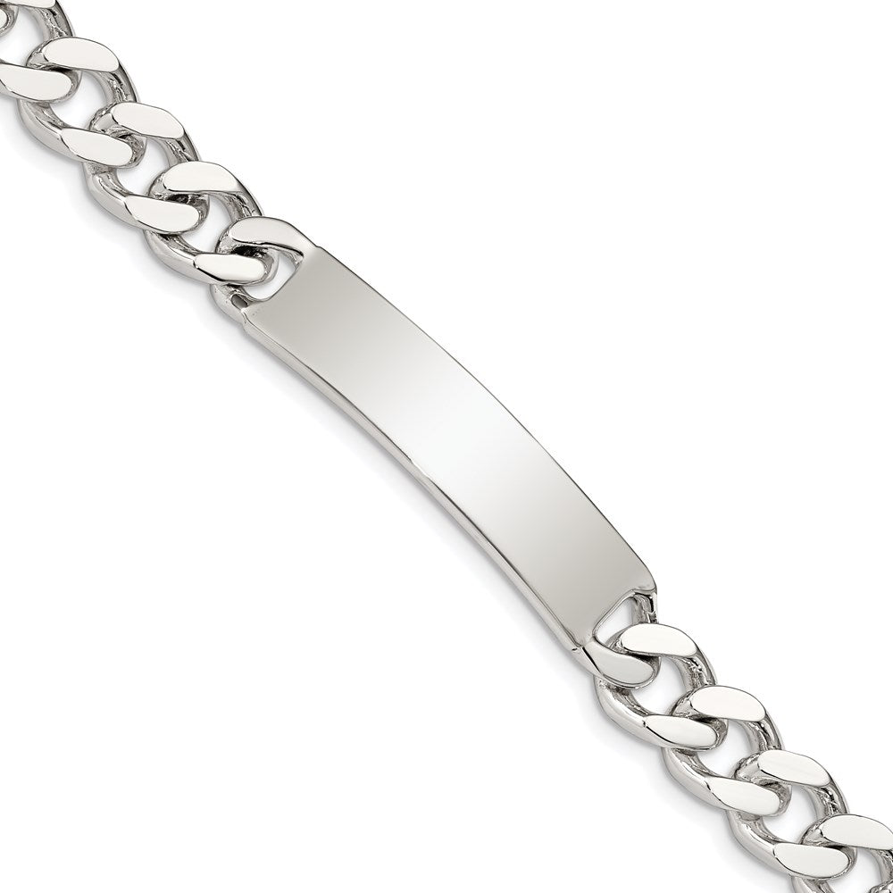 Sterling Silver Polished Engravable Curb Link 36x Plate ID Bracelet