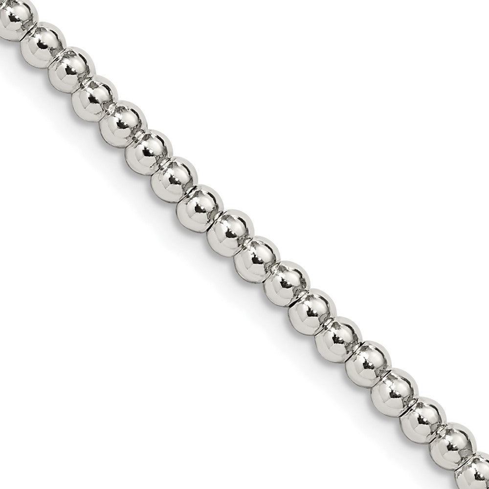 Sterling Silver Beads on Box Chain