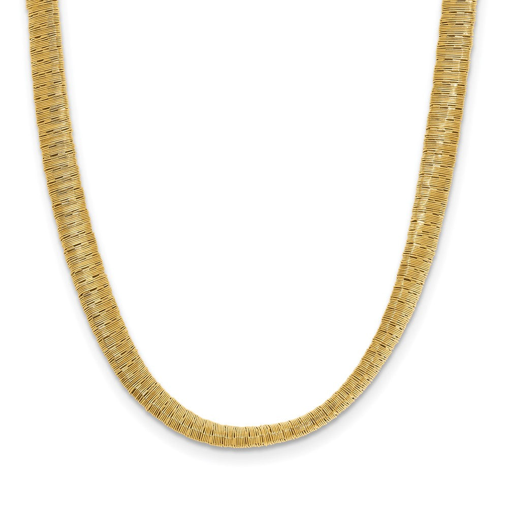 Sterling Silver Gold-plated Twist Texture Wrapped Necklace