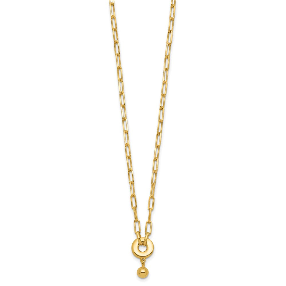 Sterling Silver Gold-plated with ext. Circle Necklace