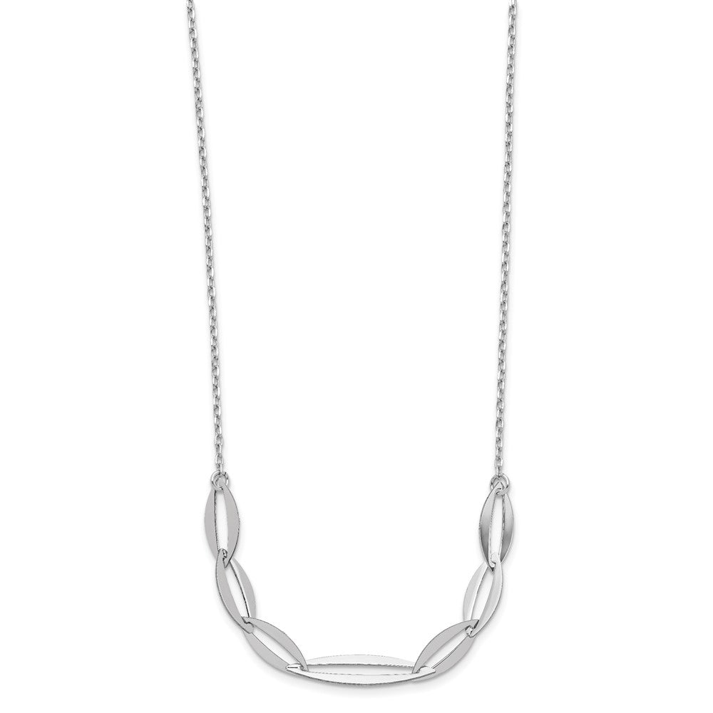 Sterling Silver Rhodium-plated with ext. Necklace