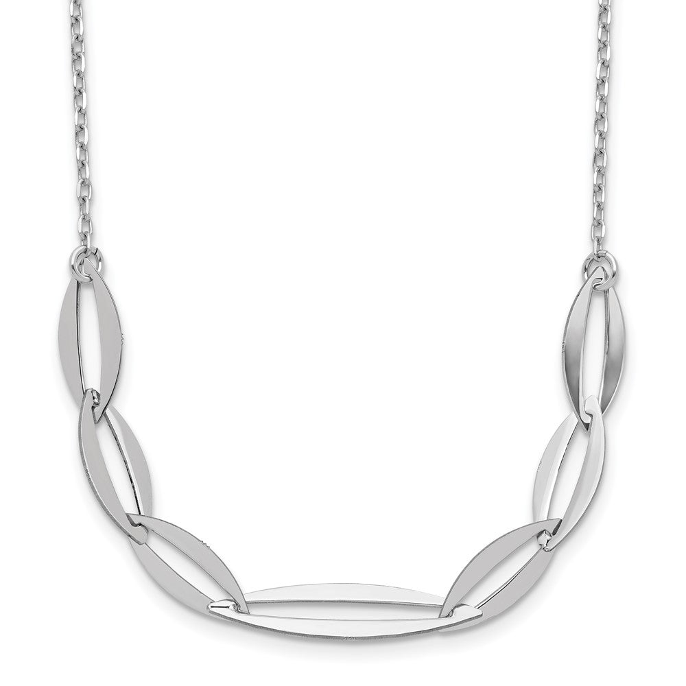 Sterling Silver Rhodium-plated with ext. Necklace