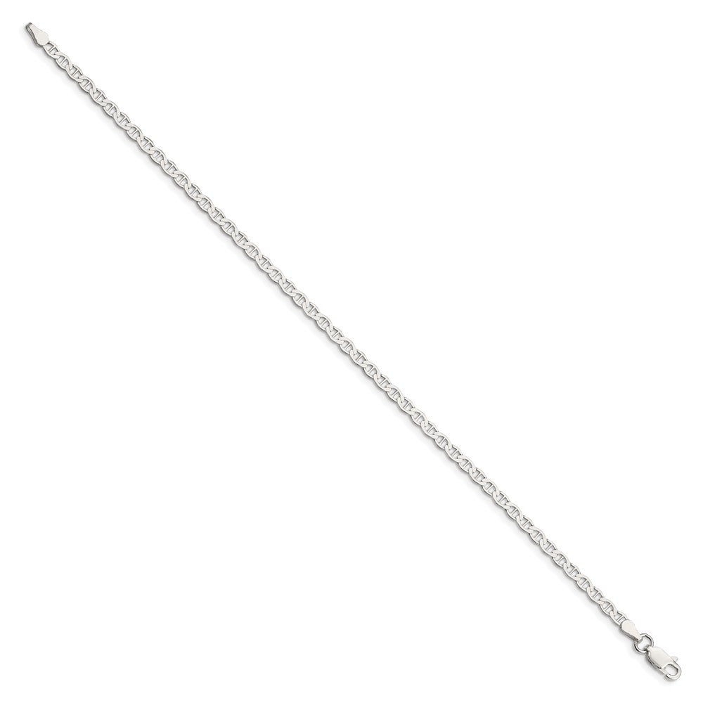 Sterling Silver Flat Anchor Chain Anklet