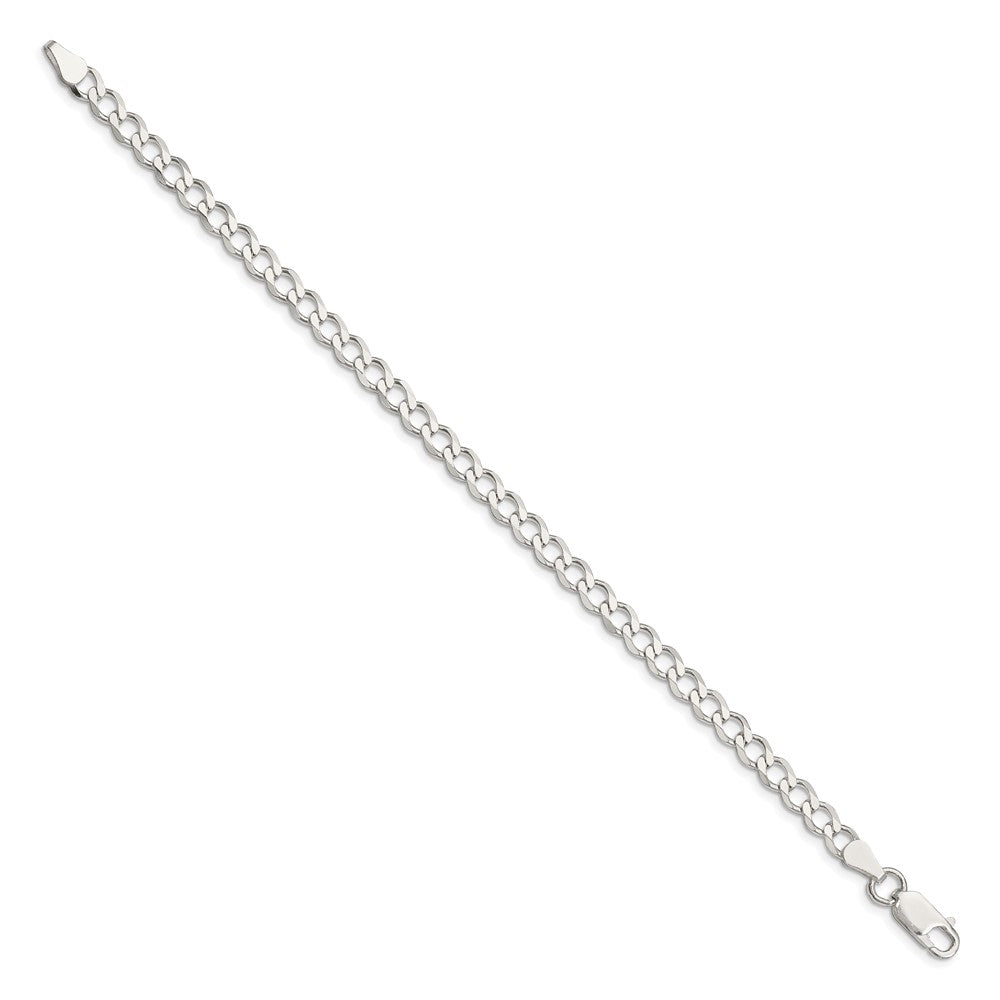 Sterling Silver Semi-solid Flat Curb Chain