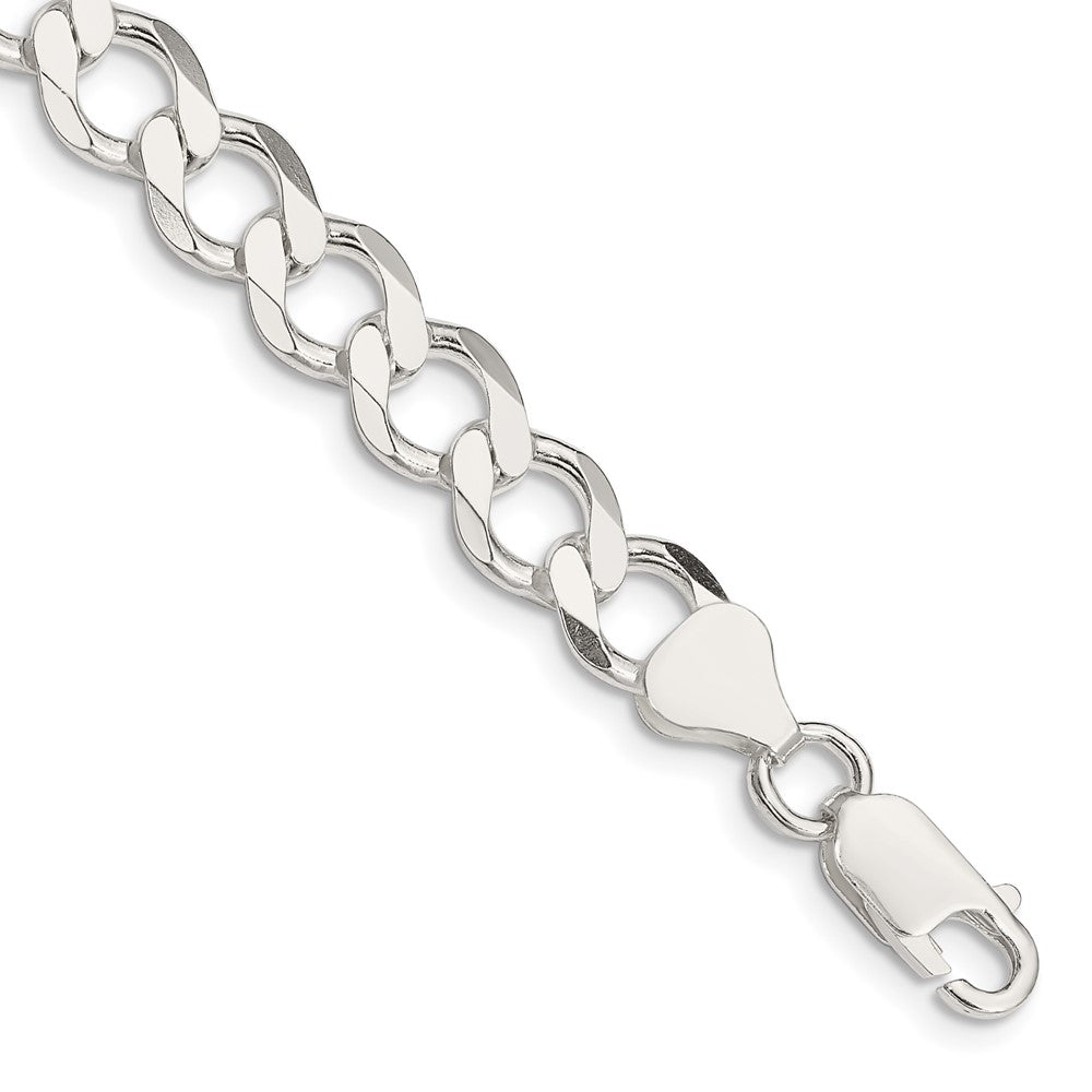 Sterling Silver Semi-solid Flat Curb Chain