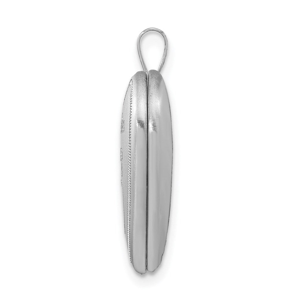 Sterling Silver Rhodium-plated Forever In My Heart Locket
