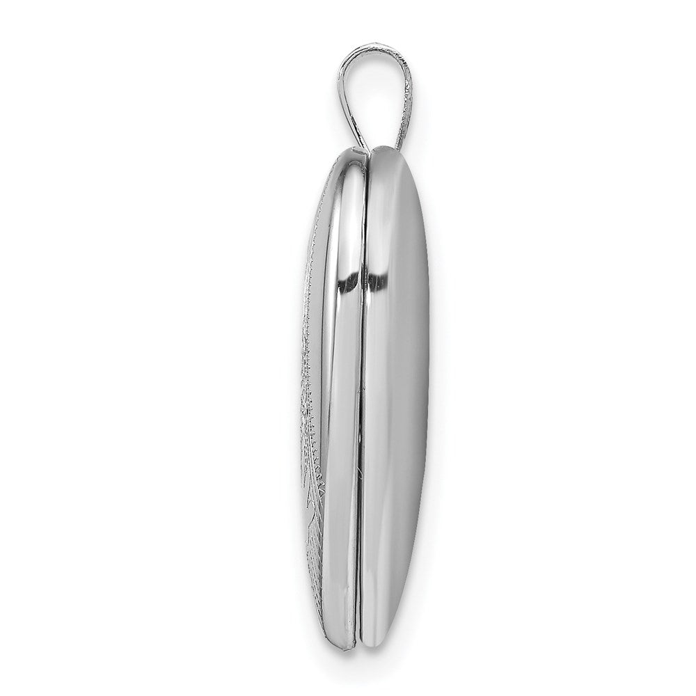 Sterling Silver Rhodium-plated Hands Heart Locket