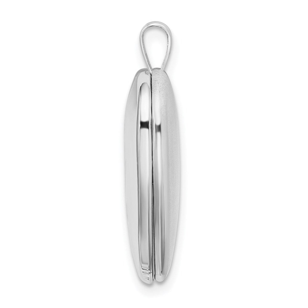 Sterling Silver Rhod-pltd FOREVER IN MY HEART Heart Locket