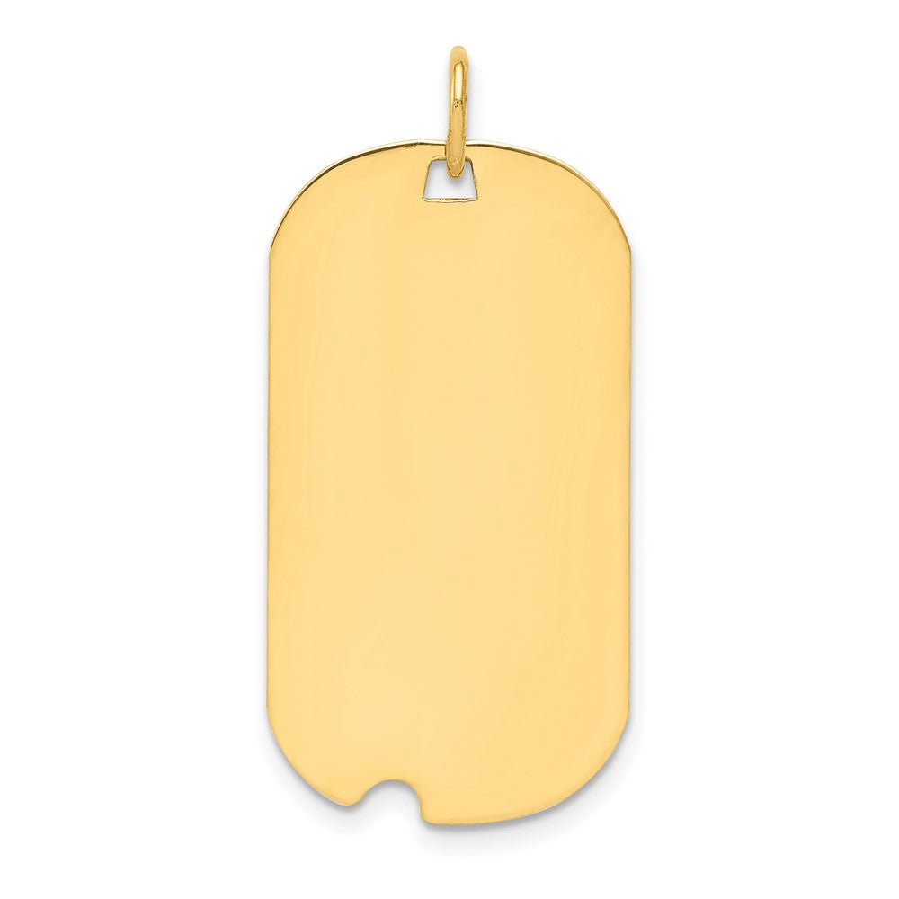 Sterling Silver GP Engraveable Dog Tag Polished Disc Charm