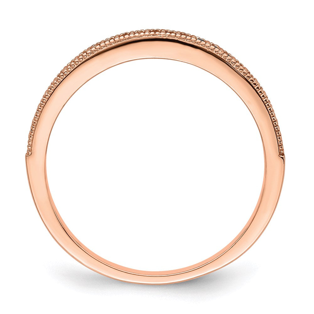 Brilliant Embers Sterling Silver Rose Gold-plated 25 Stone Micro Pav CZ Polished Ring