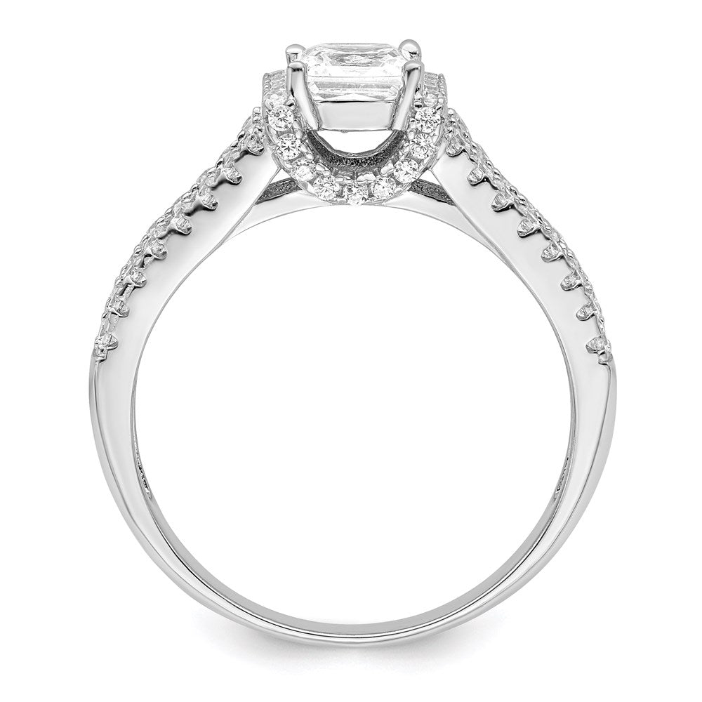 Brilliant Embers Sterling Silver Rhodium-plated 61 Stone Micro Pav√á CZ Ring