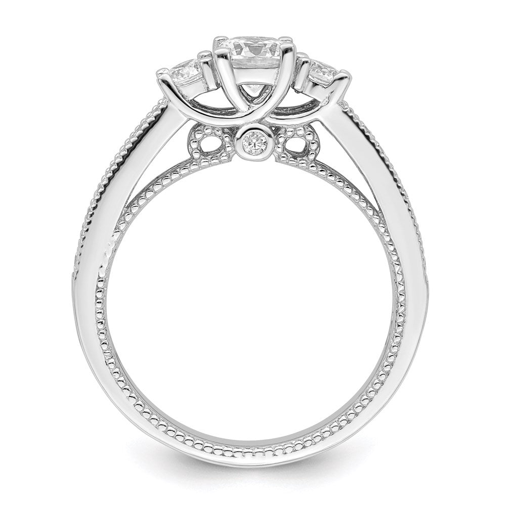 Brilliant Embers Sterling Silver Rhodium-plated 21 Stone Micro Pav√á CZ Ring
