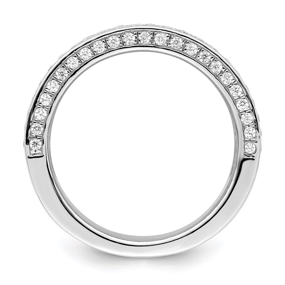 Brilliant Embers Sterling Silver Rhodium-plated 142 Stone Micro Pav CZ Ring