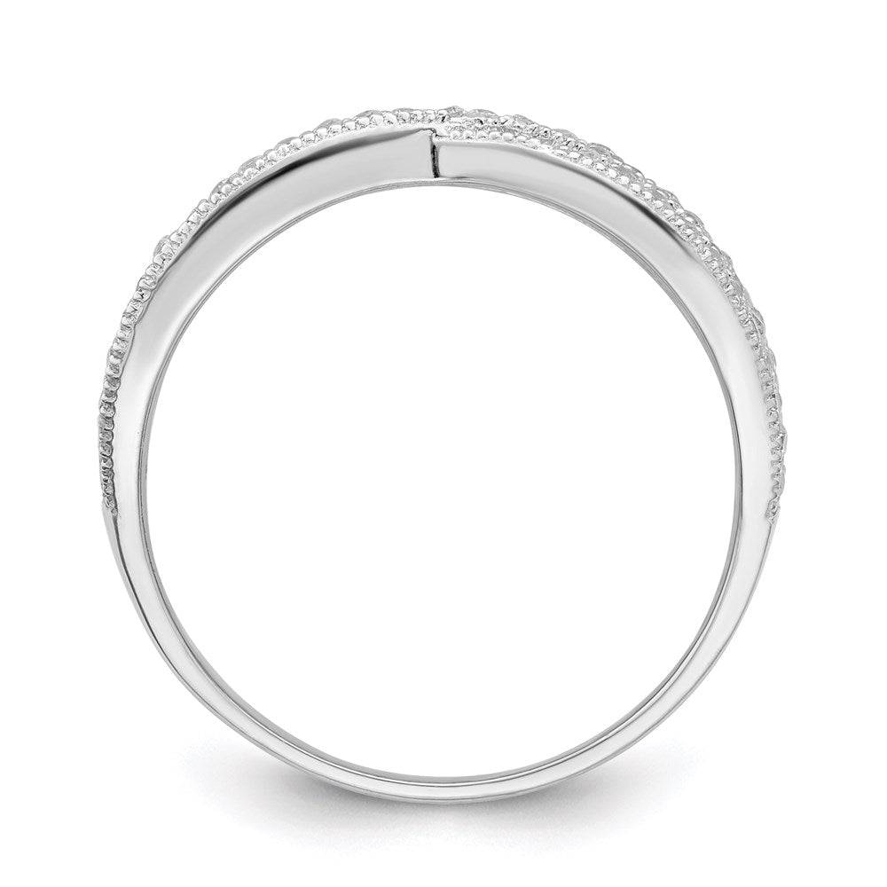 Brilliant Embers Sterling Silver Rhodium-plated 150 Stone Micro PavÇ CZ Ring