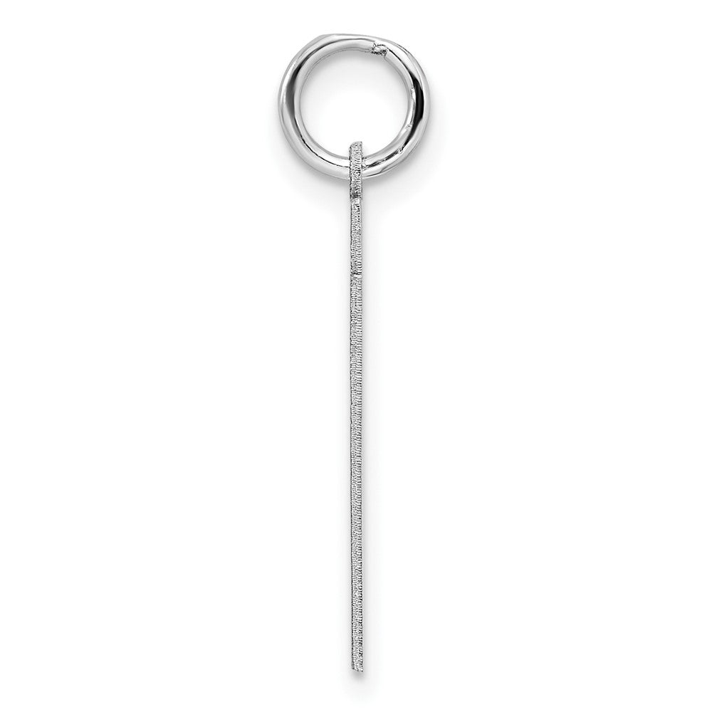 Sterling/Silver Rhodium-plated Polished Number 21 Charm