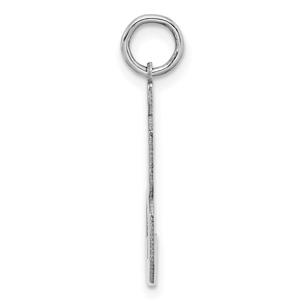 Sterling Silver/Rhodium-plated Polished Number 53 Charm