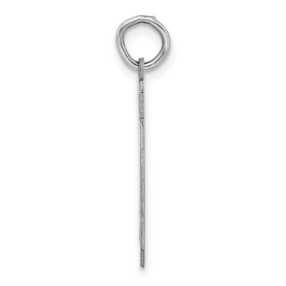 Sterling/Silver Rhodium-plated Polished Number 70 Charm