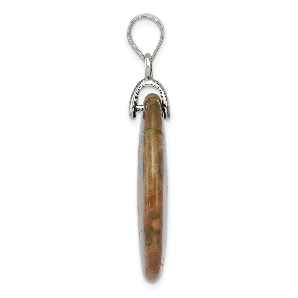 Sterling Silver Poppy Jasper Pendant
