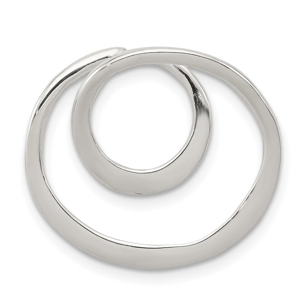 Sterling Silver Polished Circle Chain Slide