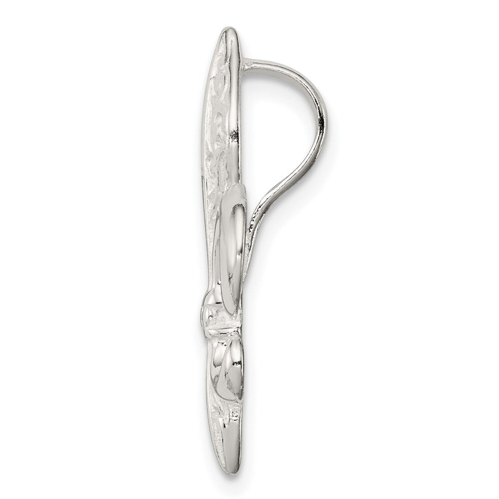 Sterling Silver Textured Fleur De Lis Fits up to Cubetto Slide