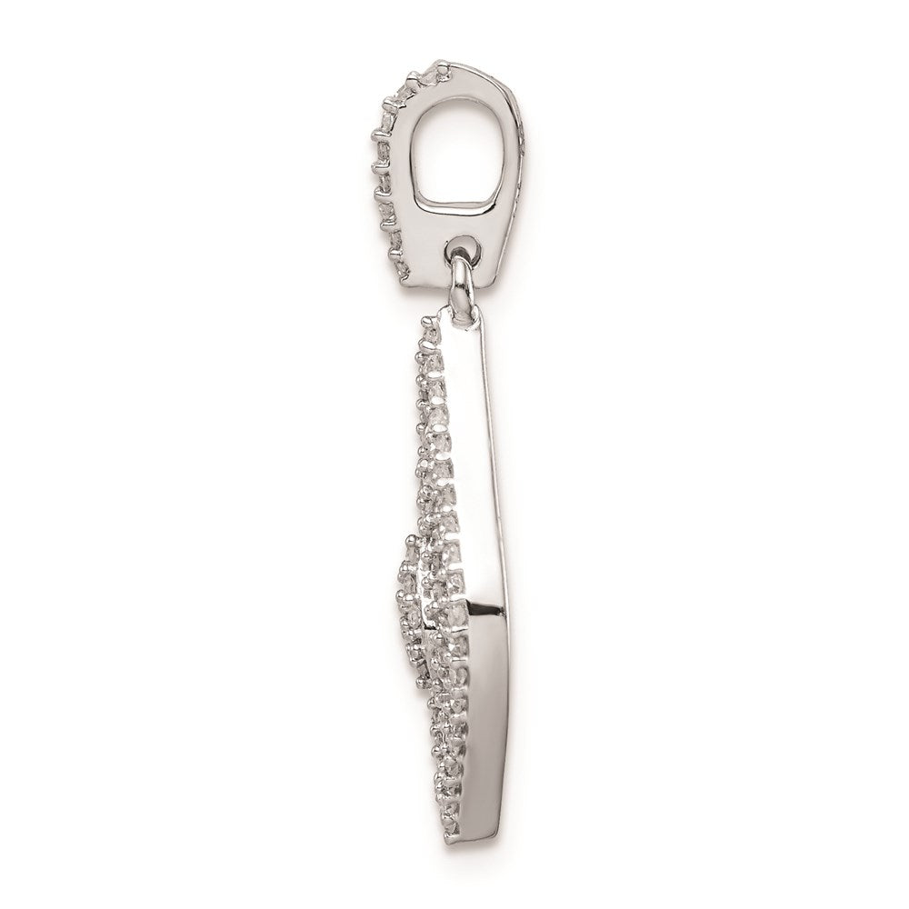 Sterling Silver Rhodium Diam. Fashion Pendant