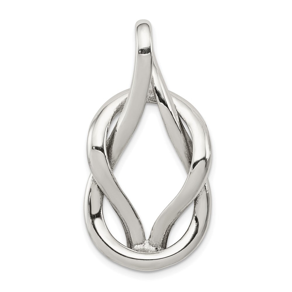Sterling Silver Polished Fancy Knot -Fits up to Cubetto- Slide