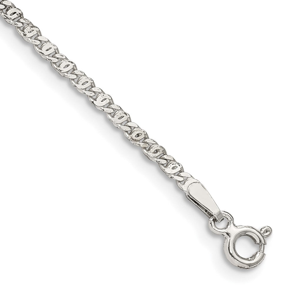Sterling Silver Fancy Anchor Pendant Chain