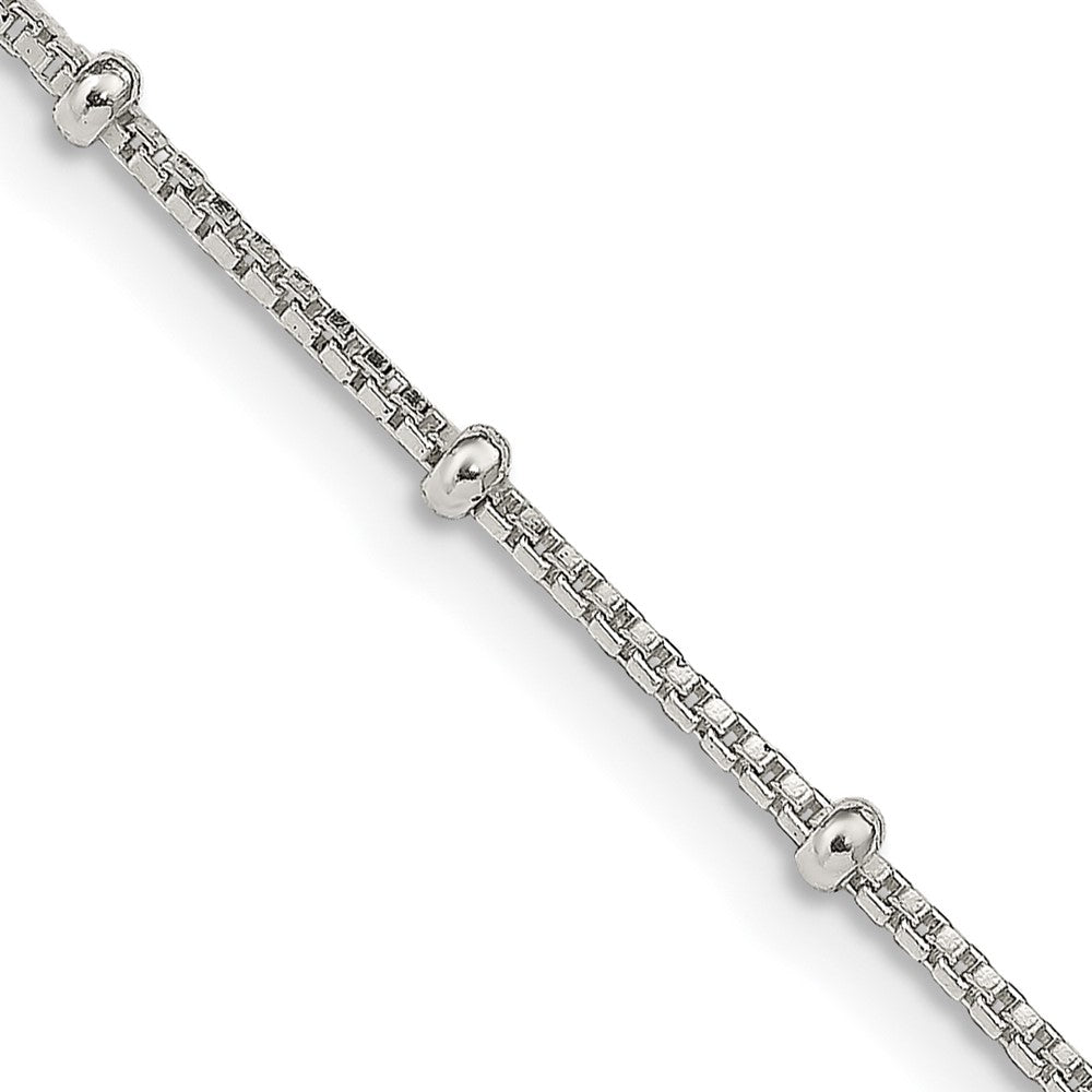 Sterling Silver Fancy Beaded Box Chain