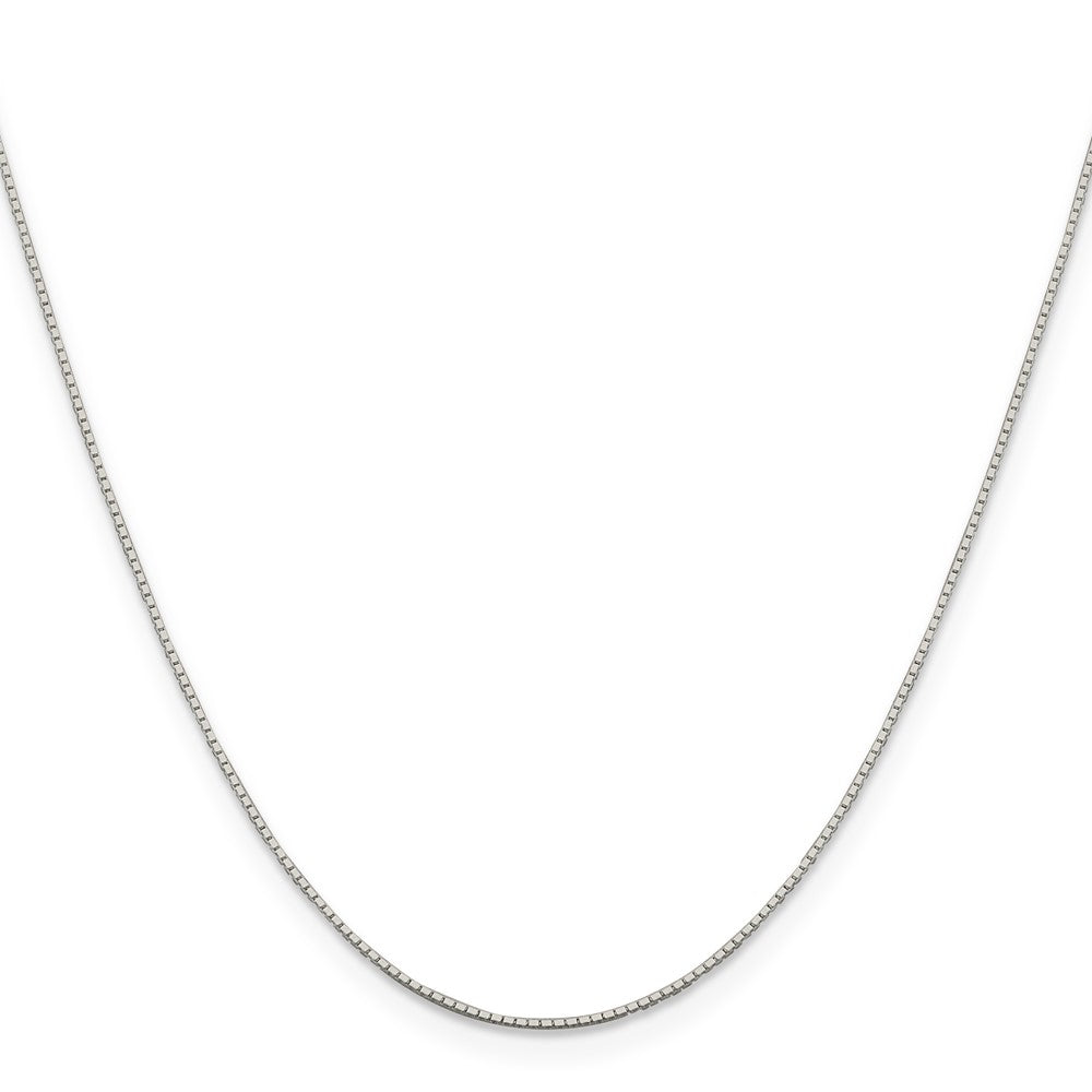 Sterling Silver Rhodium-plated Mirror Box Chain w/ ext.