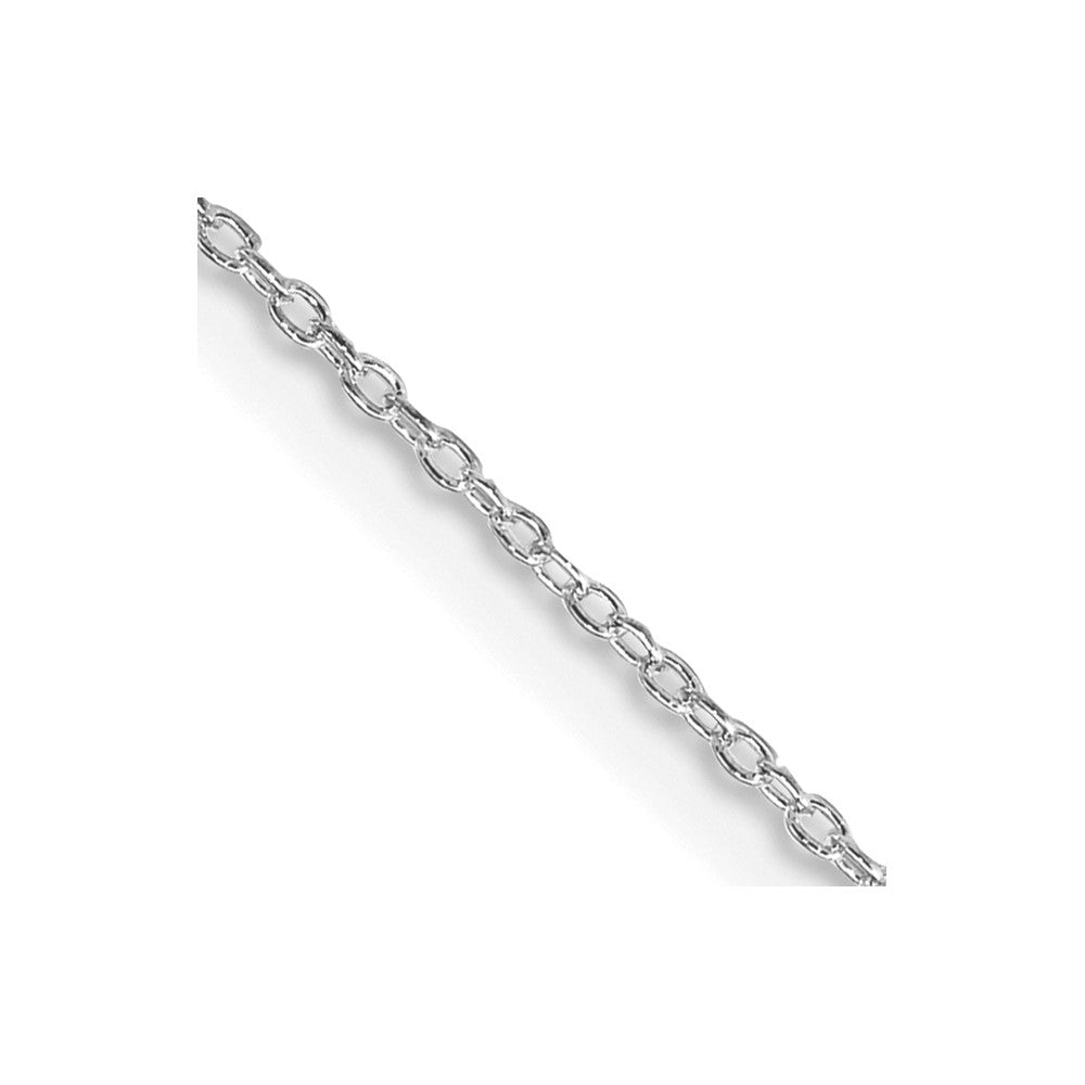Sterling Silver Rhodium-plated Forzantine Cable Chain w/ ext.