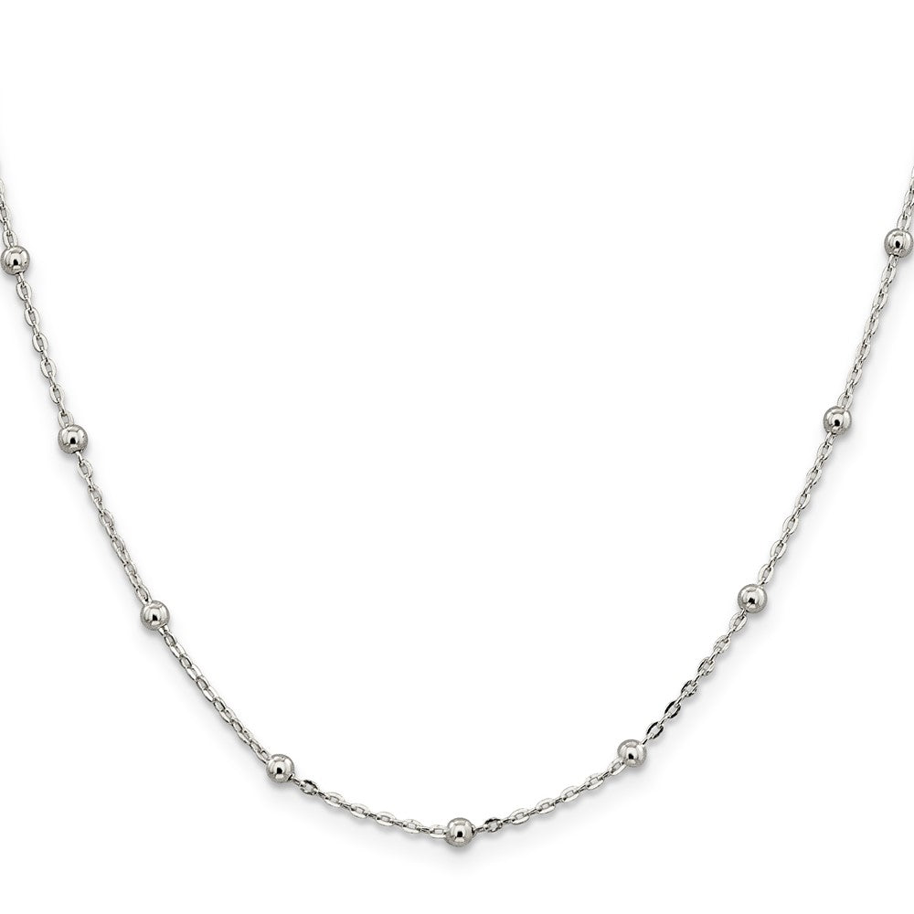 Sterling Silver Fancy Beaded Chain